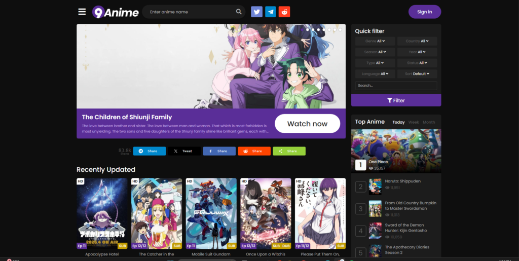 Anime Website