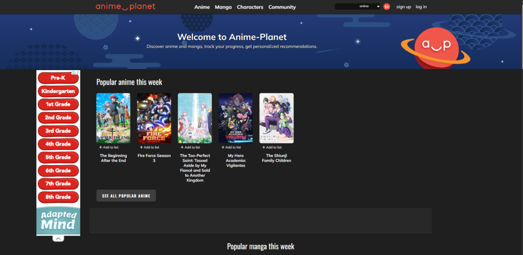 Anime Website
